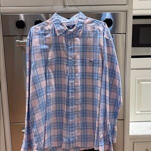 Worn Once Vineyard Vines Linen Plaid Buttondown XXL
